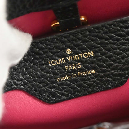 Louis Vuitton Black Capucines MM 2way Handbag M24727