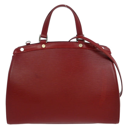 Louis Vuitton Red Epi Brea MM 2way Handbag M4030E