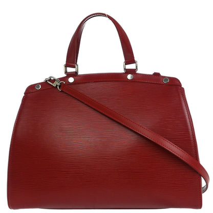 Louis Vuitton Red Epi Brea MM 2way Handbag M4030E