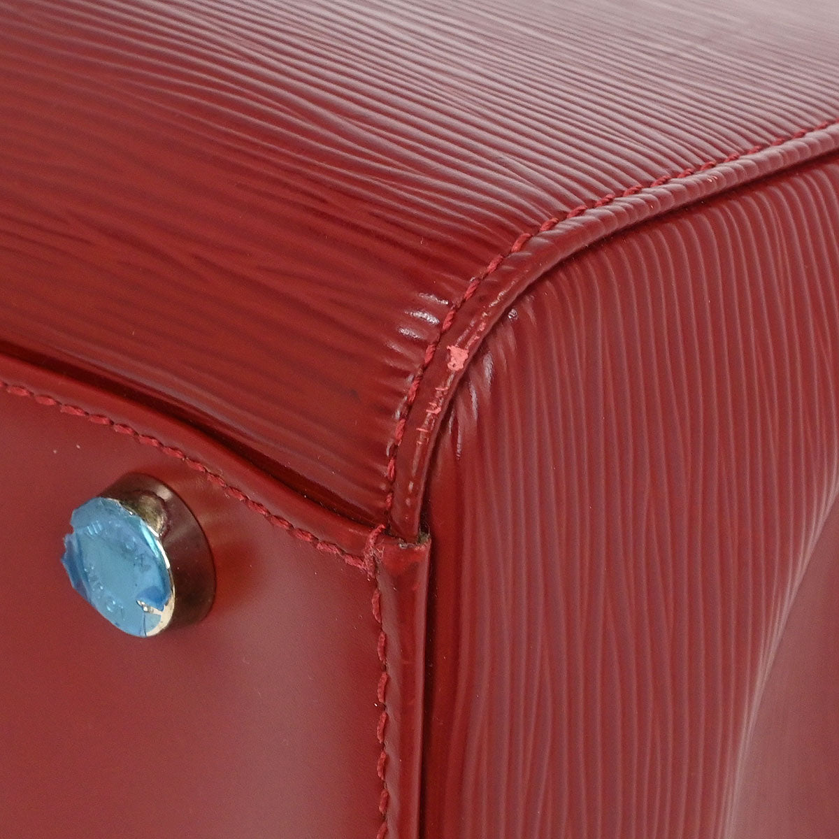 Louis Vuitton Red Epi Brea MM 2way Handbag M4030E