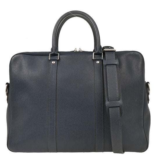 Louis Vuitton Blue Taiga Porte Document Voyage PM Handbag M30639