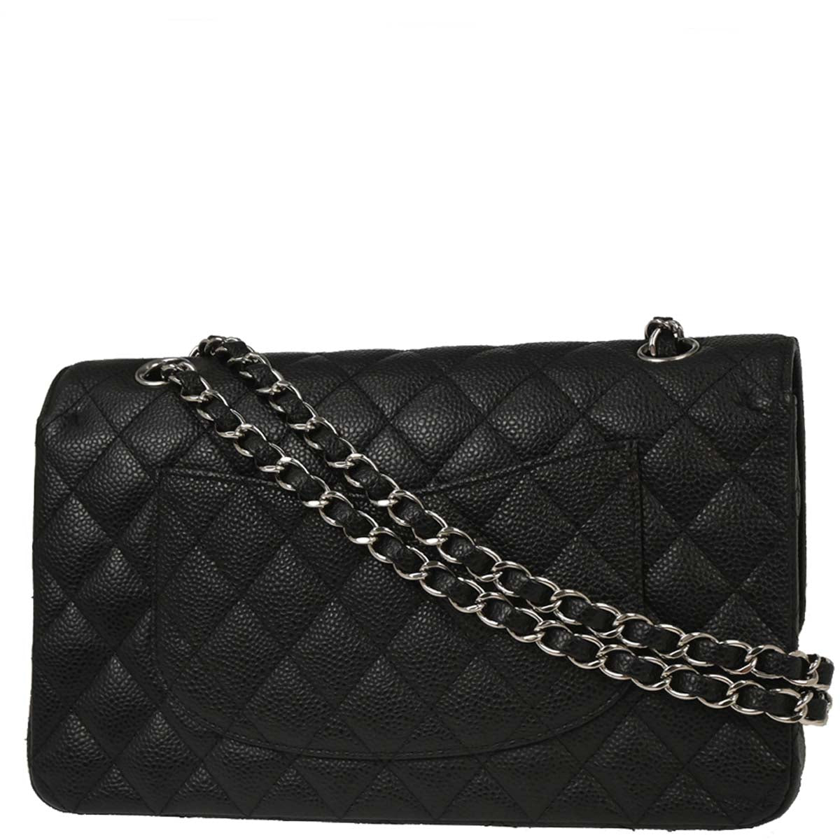 Chanel Black Caviar Medium Classic Double Flap Shoulder Bag