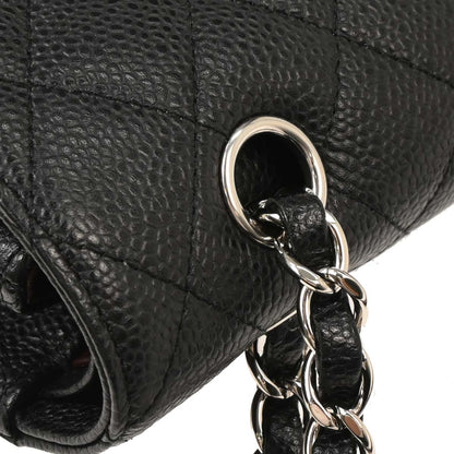Chanel Black Caviar Medium Classic Double Flap Shoulder Bag