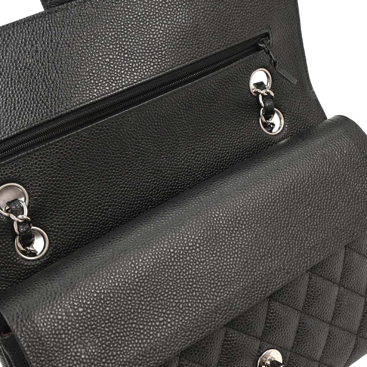 Chanel Black Caviar Medium Classic Double Flap Shoulder Bag