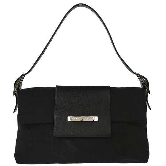 Bvlgari Black Canvas Logomania Handbag