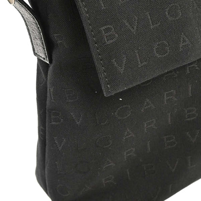 Bvlgari Black Canvas Logomania Handbag