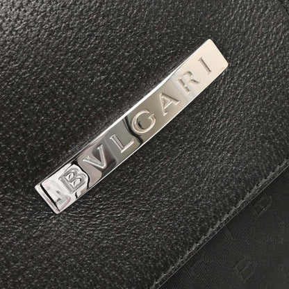 Bvlgari Black Canvas Logomania Handbag