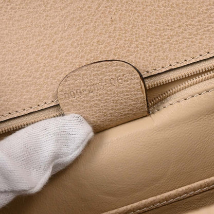 Gucci Beige Pigskin Bamboo 2way Shoulder Handbag
