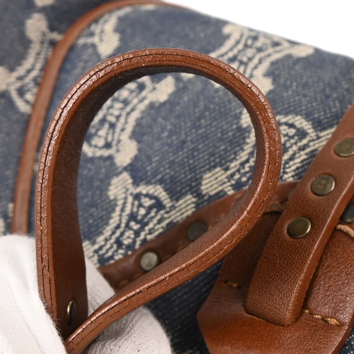 Celine Indigo Denim Macadam Handbag