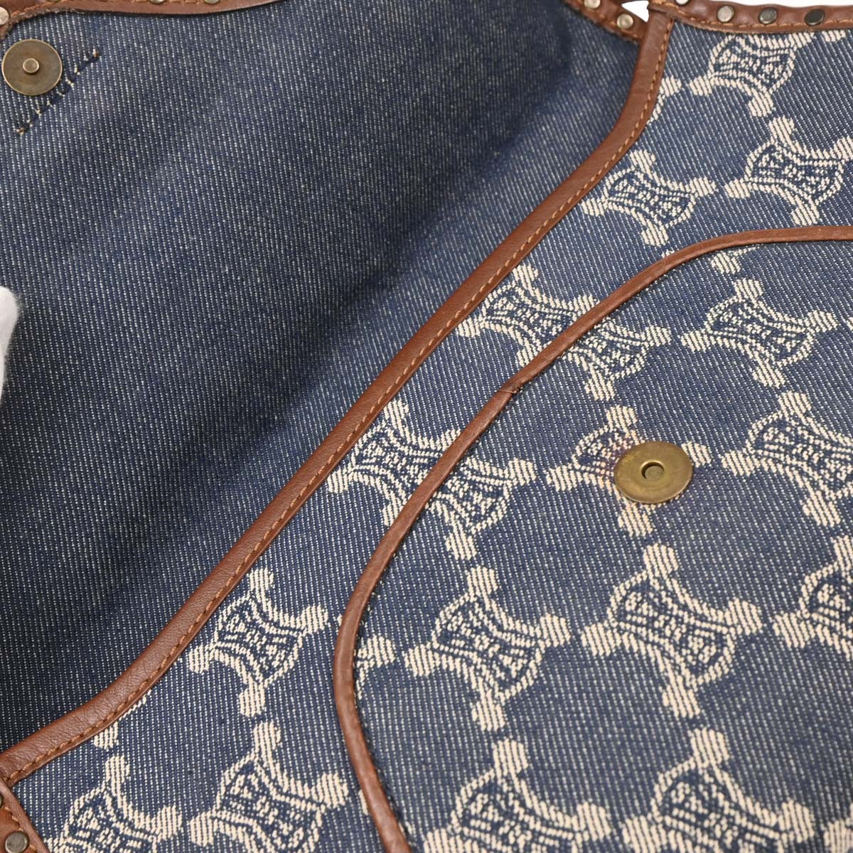 Celine Indigo Denim Macadam Handbag
