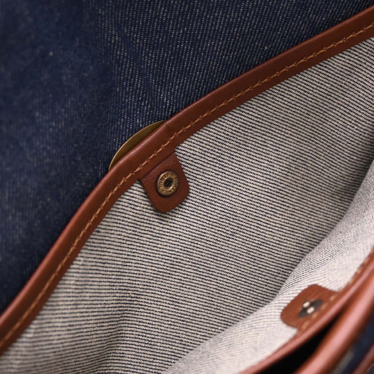 Celine Indigo Denim Macadam Handbag