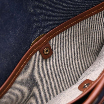 Celine Indigo Denim Macadam Handbag