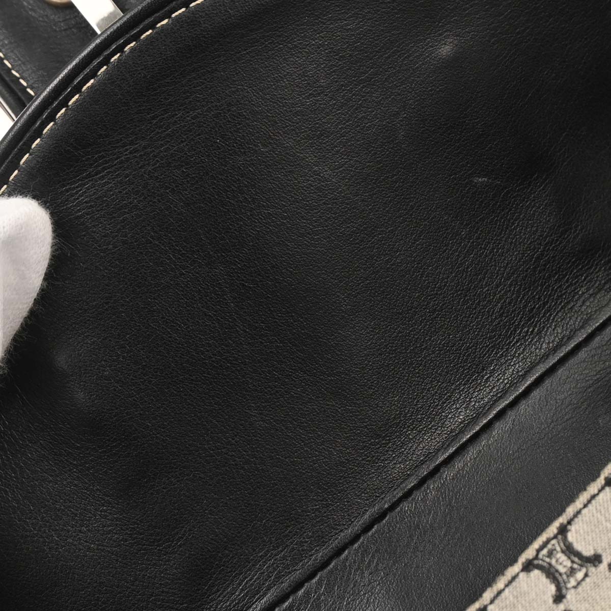 Celine Gray Canvas Macadam Handbag