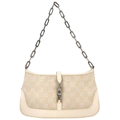 Gucci Off-white Canvas GG Jackie Handbag