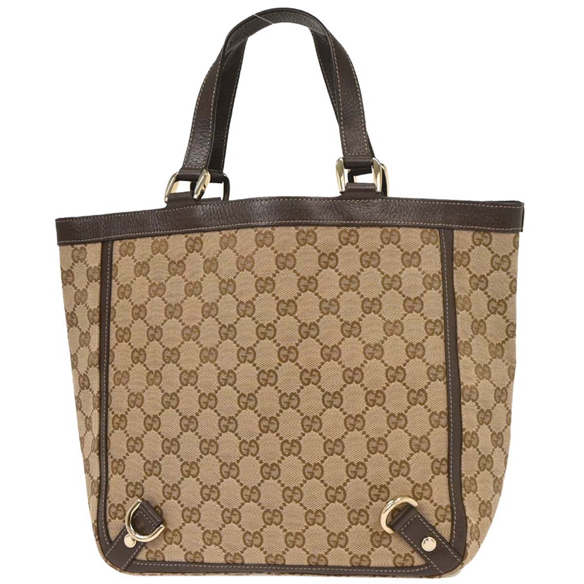 Gucci Beige Canvas GG Abbey D Ring Tote Handbag