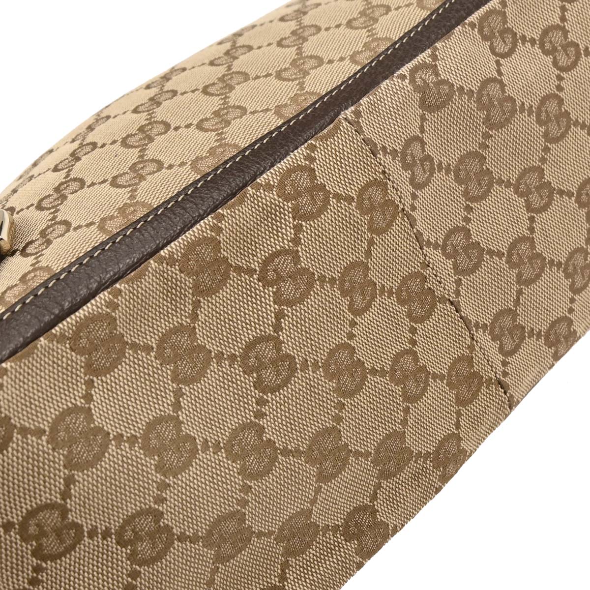 Gucci Beige Canvas GG Abbey D Ring Tote Handbag