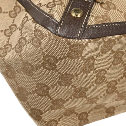 Gucci Beige Canvas GG Abbey D Ring Tote Handbag