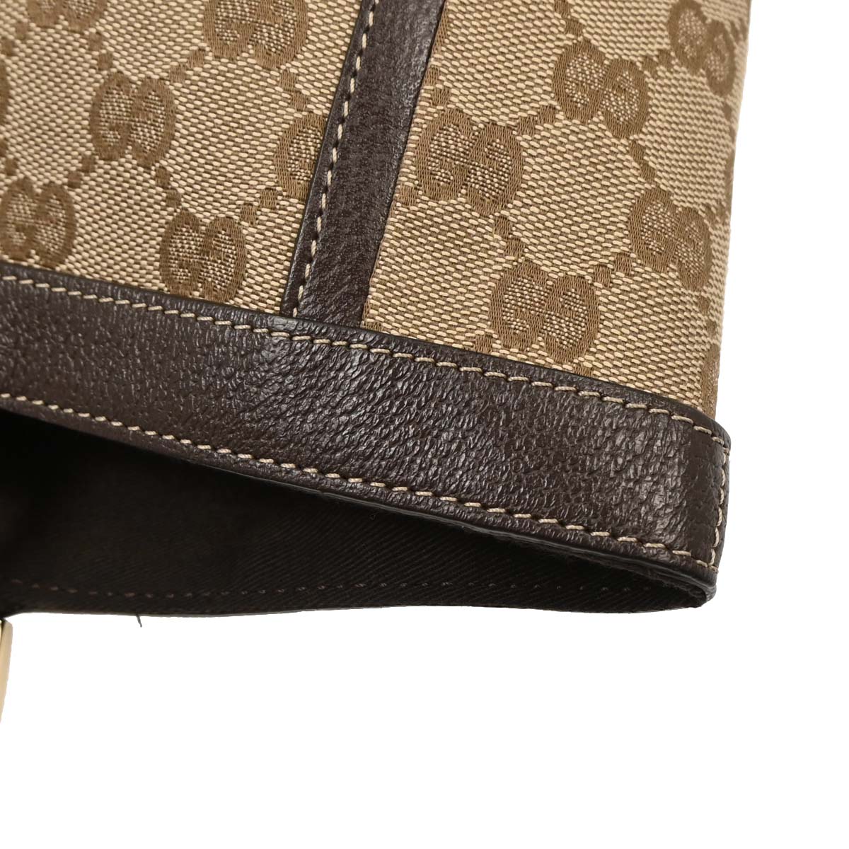 Gucci Beige Canvas GG Abbey D Ring Tote Handbag