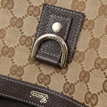 Gucci Beige Canvas GG Abbey D Ring Tote Handbag