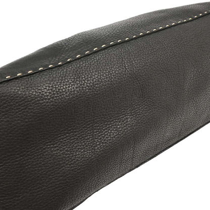 Fendi Black Leather Selleria Shoulder Bag
