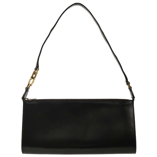 Salvatore Ferragamo Black Leather Gancini Handbag