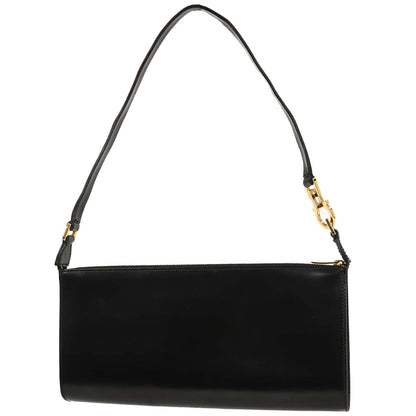 Salvatore Ferragamo Black Leather Gancini Handbag