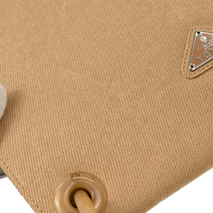 Prada Beige Canvas Shoulder Bag