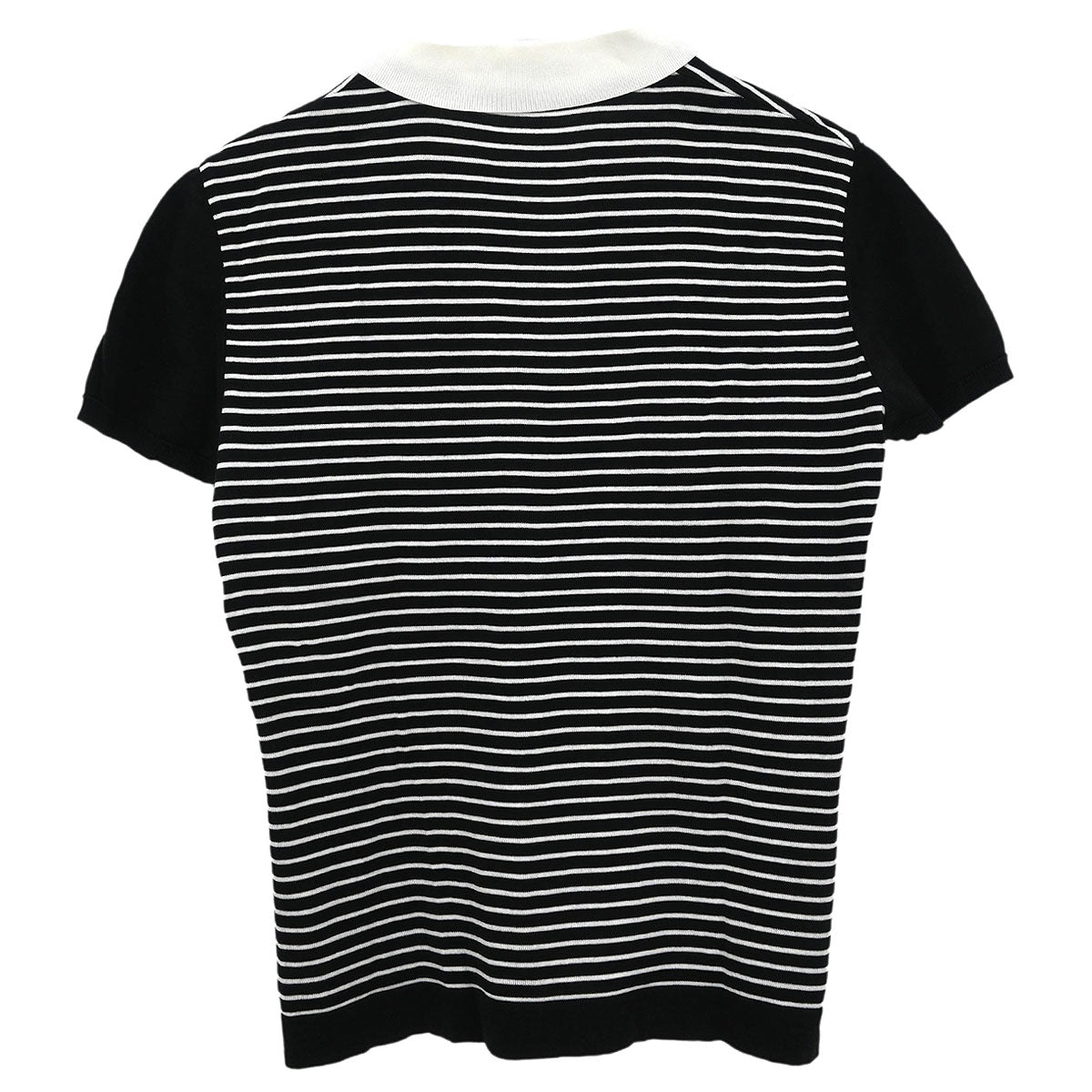 Chanel Short Sleeve Polo Shirt Top Black #42