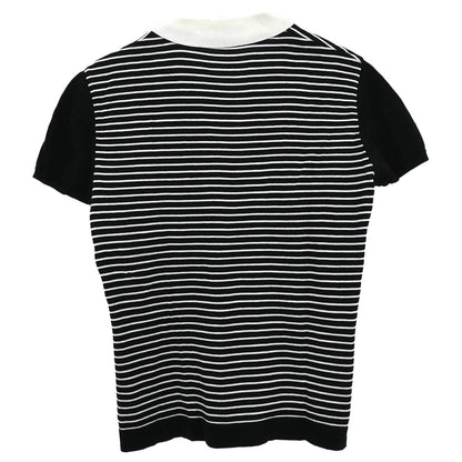 Chanel Short Sleeve Polo Shirt Top Black #42