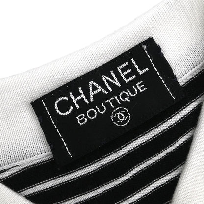 Chanel Short Sleeve Polo Shirt Top Black #42