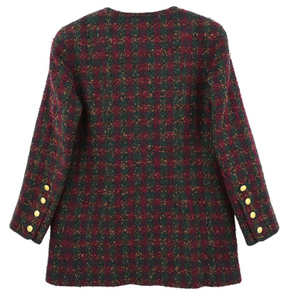 Chanel Collarless Jacket Brown