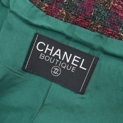 Chanel Collarless Jacket Brown