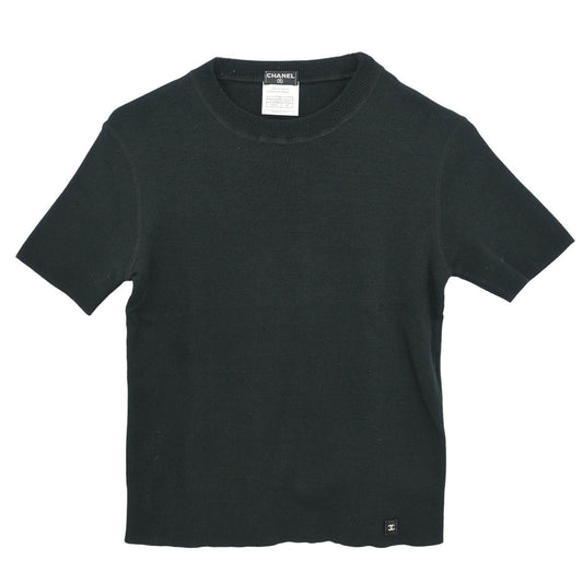 Chanel 2002 Short Sleeve T-shirt Top Black #40