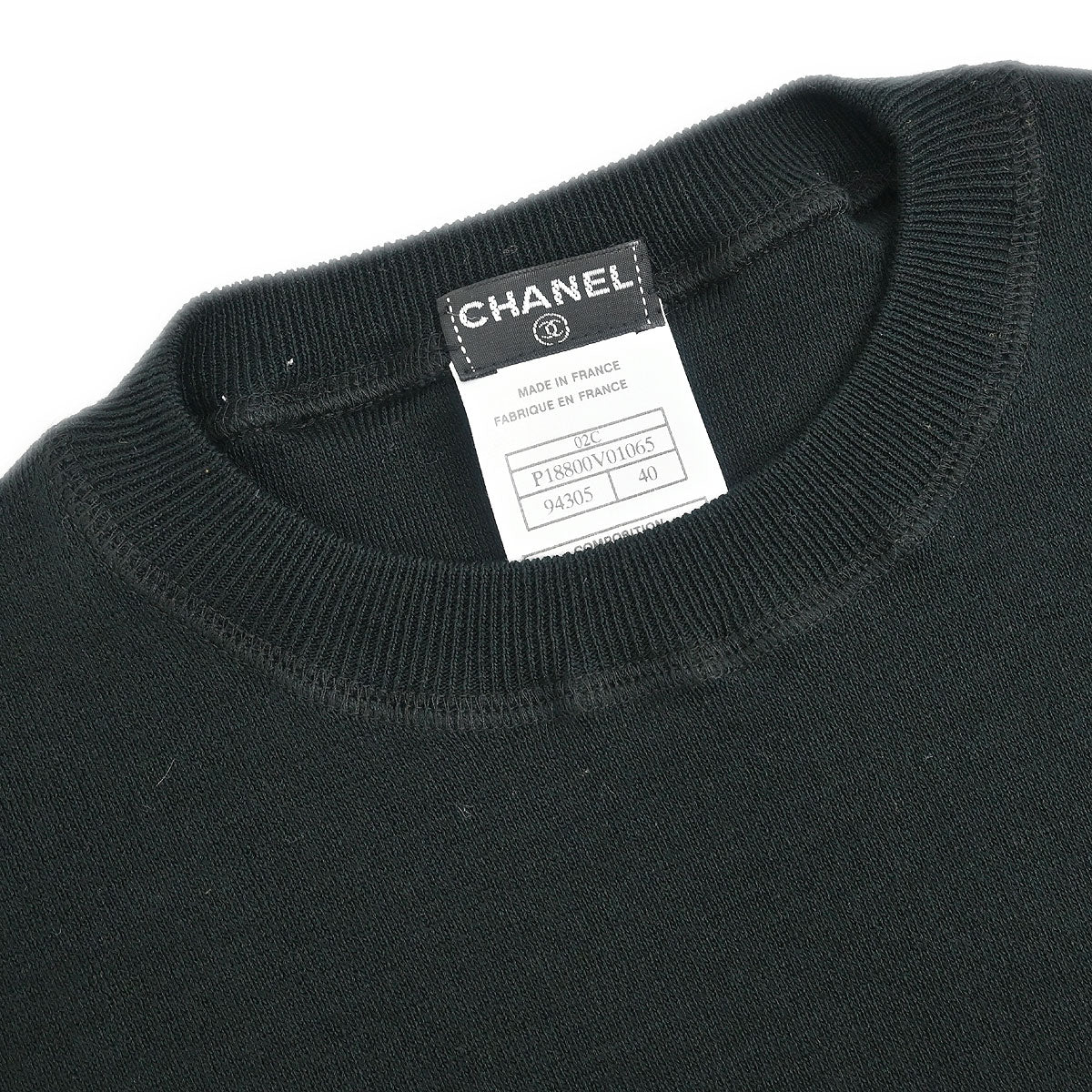 Chanel 2002 Short Sleeve T-shirt Top Black #40