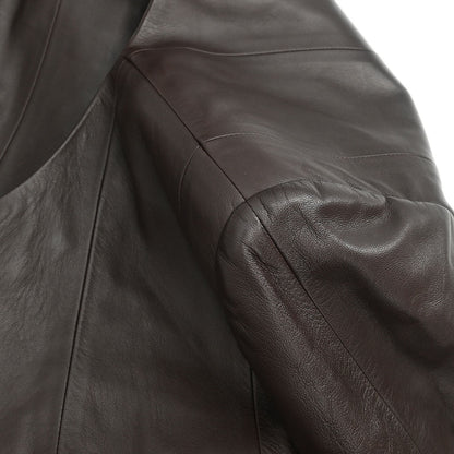Loewe Collarless Jacket Dark Brown #40