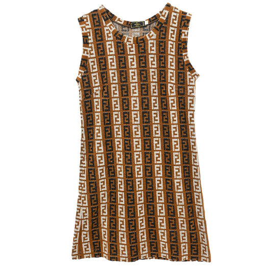 Fendi Sleeveless Dress Brown #44