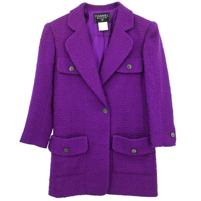 Chanel 1997 Jacket Coat Purple #36
