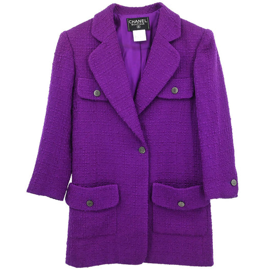 Chanel 1997 Jacket Coat Purple #36