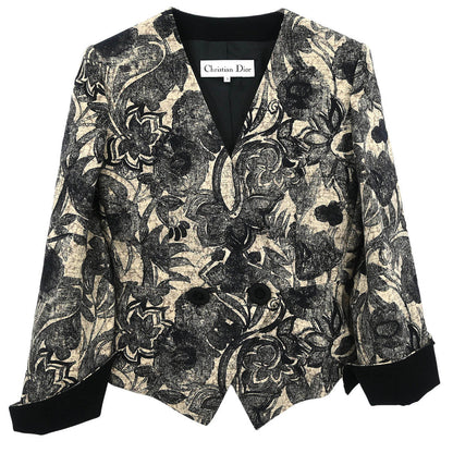 Christian Dior Collarless Jacket Black #36–38
