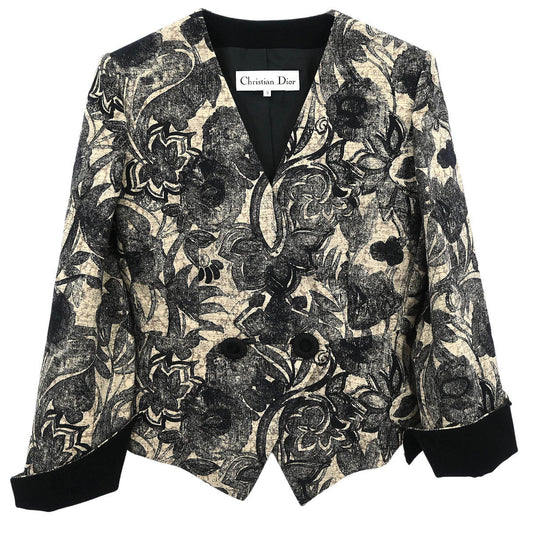 Christian Dior Collarless Jacket Black #36–38