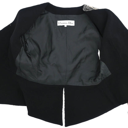 Christian Dior Collarless Jacket Black #36–38