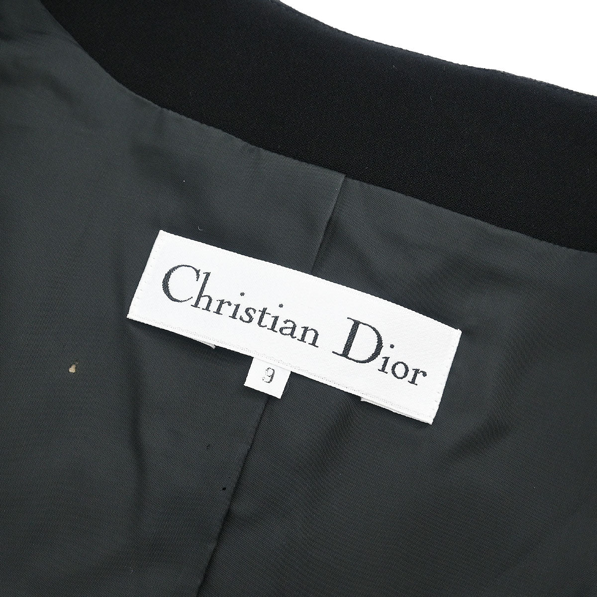 Christian Dior Collarless Jacket Black #36–38 – AMORE Vintage Tokyo