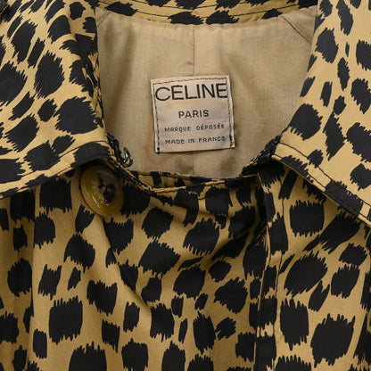 Celine Coat Leopard Brown
