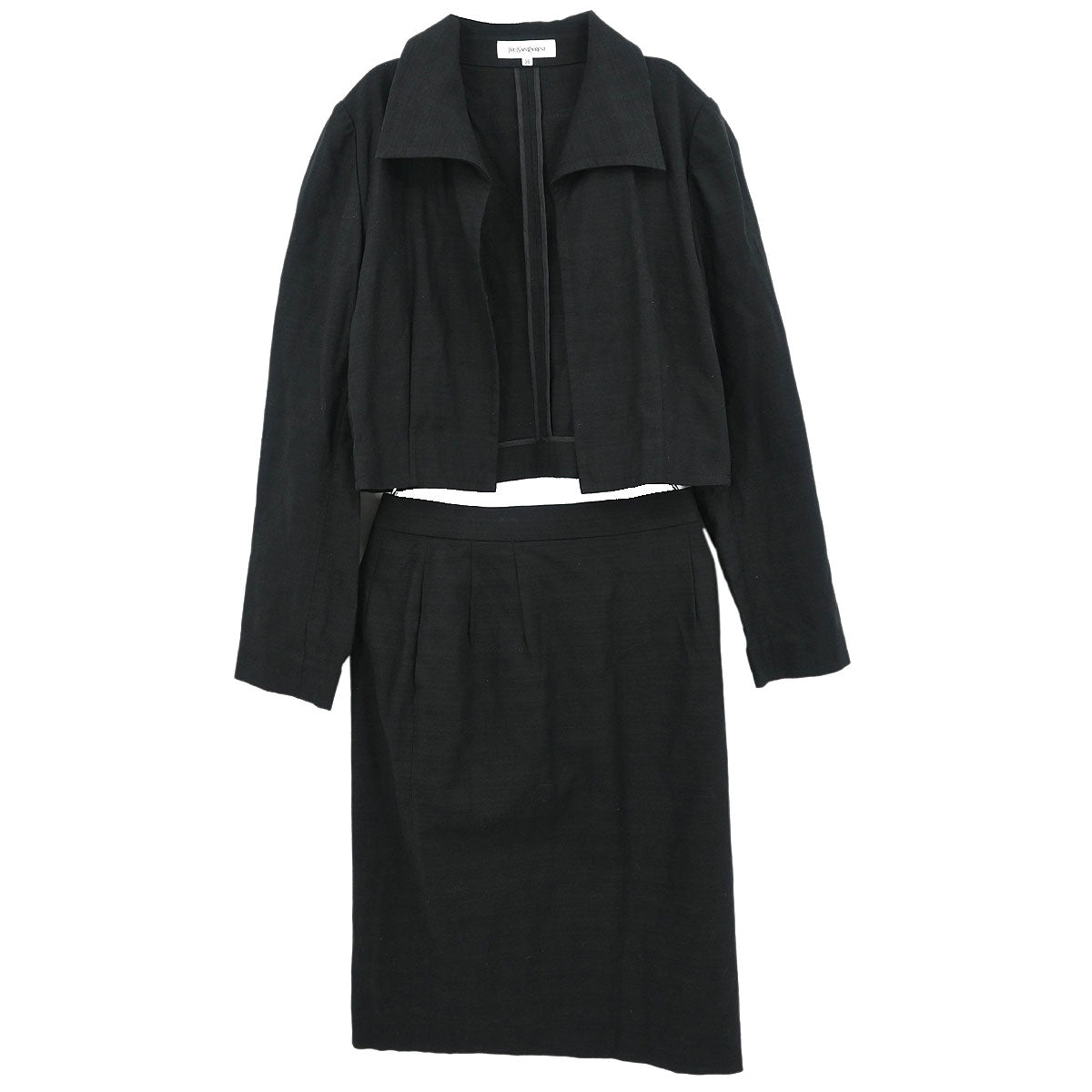 Yves Saint Laurent Setup Suit Jacket Skirt Black #36