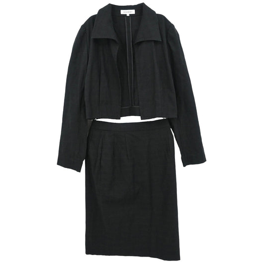 Yves Saint Laurent Setup Suit Jacket Skirt Black #36