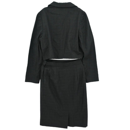 Yves Saint Laurent Setup Suit Jacket Skirt Black #36