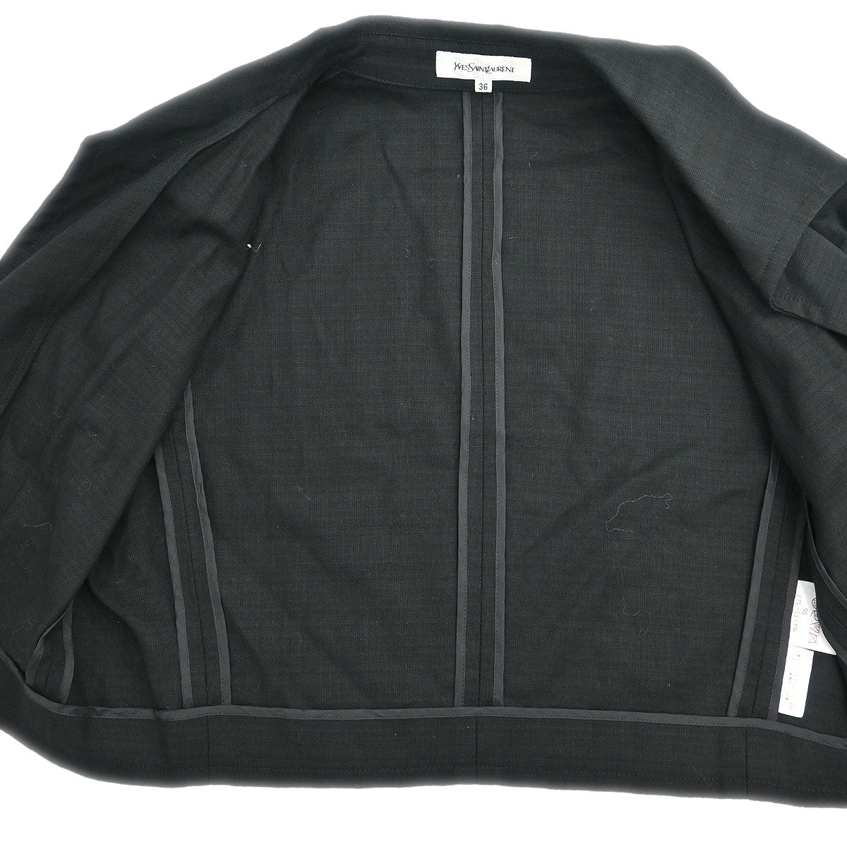 Yves Saint Laurent Setup Suit Jacket Skirt Black #36
