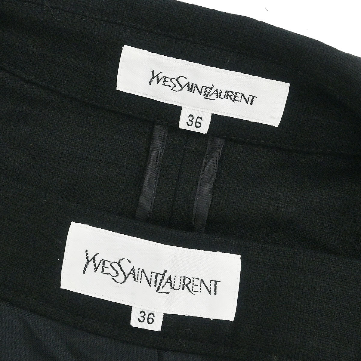 Yves Saint Laurent Setup Suit Jacket Skirt Black #36