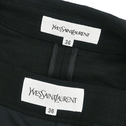 Yves Saint Laurent Setup Suit Jacket Skirt Black #36