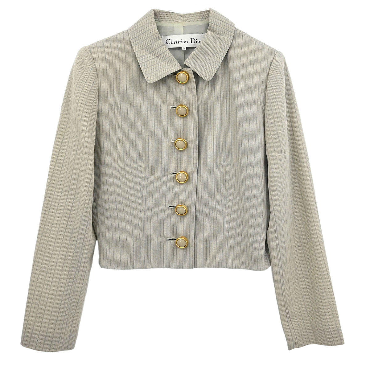 Christian Dior Single Breasted Jacket Light Gray #36–38